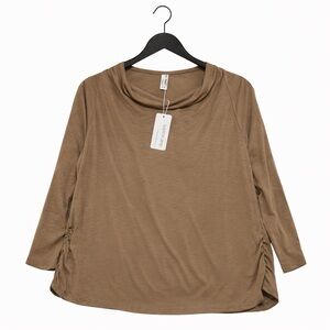 Dear Scarlett Brown Long Sleeve Top